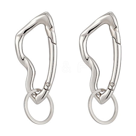 2Pcs Alloy Spring Gate Rings FIND-UN0010-11P-1