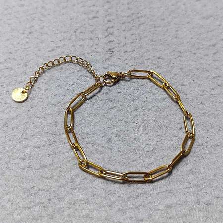 304 Stainless Steel Cable Chain Bracelets for Women BJEW-WH00014-01-1