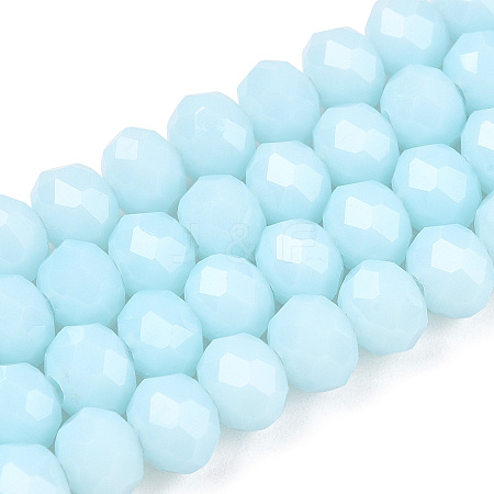 Opaque Solid Color Imitation Jade Glass Beads Strands EGLA-A044-P1mm-D06-1