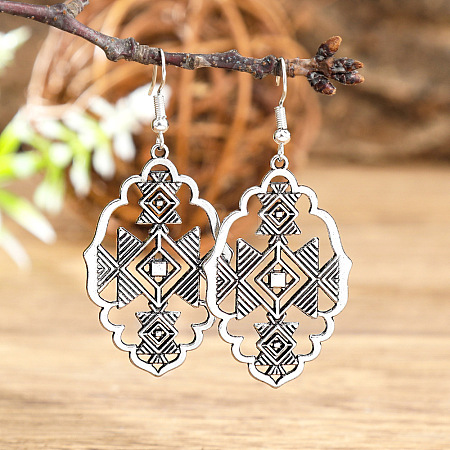 Zinc Alloy Dangle Earrings FS-WG945BB-08-1