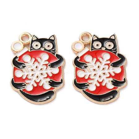 Christmas Theme Alloy Enamel Pendants ENAM-Z022-03C-1