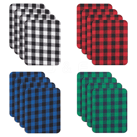 32Pcs 4 Colors Polyester Iron on Cloth Patches DIY-MA0007-29-1
