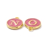 Golden Plated Alloy Enamel Charms ENAM-S118-08-M-2