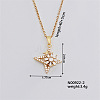 Elegant Vintage Windmill Brass Micro Pave Cubic Zirconia Pendant Necklaces OX5726-2-1