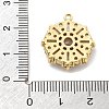 Brass Micro Pave Clear Cubic Zirconia Pendants KK-L228-10G-3