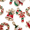 50Pcs 5 Style Christmas Theme Alloy Enamel Pendants ENAM-LS0001-49-RS-4