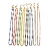 Enamel Ear of Wheat Link Chain Necklace NJEW-P220-02G-1