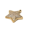 304 Stainless Steel Micro Pave Cubic Zirconia Charms STAS-I356-04G-03-2