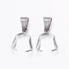 Tarnish Resistant 304 Stainless Steel Pendant Pinch Bails STAS-E127-10P-1