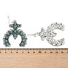 Alloy Synthetic Turquoise Dangle Earrings for Women LS-EJEW-U053-10AS-02-5