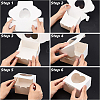 20Pcs Square Paper Cardboard Bakery Boxes CON-BC0002-34B-3
