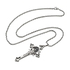 Religion 201 Stainless Steel Enamel Saint Benedict Crucifix Cross Pendant 304 Stainless Steel Box Chain Necklaces SA-CBA3211-03P-4