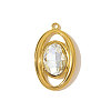 304 Stainless Steel Pave Cubic Zirconia Pendants STAS-OY010-15G-1