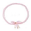 Bowknot Glass Seed Beaded Stretch Bracelets for Women JP0596-2-1