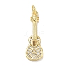 Brass Micro Pave Clear Cubic Zirconia Pendants KK-D289-01G-07-1