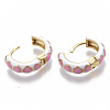 Brass Huggie Hoop Earrings EJEW-S209-05-5