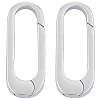 2Pcs 925 Sterling Silver Spring Gate Rings STER-SC0001-58-1