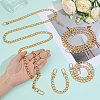 4Pcs 4 Styles Aluminum Chain Bag Extension Chains PURS-CL0001-52-3