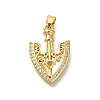 Rack Plating Brass Micro Pave Cubic Zirconia Pendants KK-Z086-68G-01-1