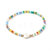 Glass Faceted Beads Stretch Bracelets BJEW-JB06534-4