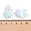 Flocking Opaque Resin Pendants RESI-P053-03D-P-3
