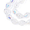 Electroplate Transparent Glass Beads Strands EGLA-N020-03A-3