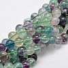 Natural Fluorite Beads Strands G-E112-4mm-18-5