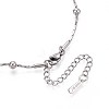 1.2MM 304 Stainless Steel Round Ball Boston Link Chain Necklaces NJEW-N058-09P-2