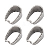 Tarnish Resistant 201 Stainless Steel Snap on Bails X-STAS-H052-3