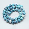 Synthetic Ocean White Jade Beads Strands G-C219-6mm-02-2