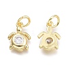 Brass Micro Pave Cubic Zirconia Pendants KK-P187-12C-G-2