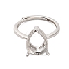 Rhodium Plated 925 Sterling Silver Adjustable Ring Components STER-NH0016-01C-P-2