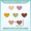 56Pcs 7 Colors Heart Polyester Embroidery Cloth Patches DIY-MA0006-84-2