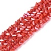 Electroplate Opaque Glass Beads Strands EGLA-Q139-01A-C09-1
