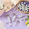 DIY Stainless Steel Beadable Keychain Making Kits KEYC-TA0001-63-9