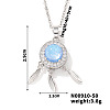 Starry Sky Theme Brass Pave Clear Cubic Zirconia Pendant Necklace for Women AQ6325-6-1