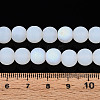 Frosted Imitation Jade Glass Beads Strands GLAA-T032-J8mm-MBB02-4
