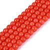 Opaque Solid Color Glass Beads Strands GLAA-T032-P6mm-19-1