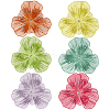 12Pcs 6 Colors Spray Printed 430 Stainless Steel Bead Caps STAS-BBC0008-26-1