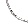 4MM 304 Stainless Steel Flat Snake Chain Necklaces MAK-Z004-07P-3
