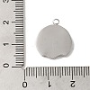 304 Stainless Steel Pendants STAS-B074-08P-05-3