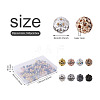 160Pcs 8 Colors Alloy Rhinestone Beads FIND-CW0001-11-3