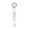 Glass Teardrop & Star Window Hanging Suncatchers HJEW-JM00905-02-1