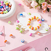 80Pcs Opaque Acrylic Beads OACR-SP0001-43-3