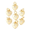 Brass Micro Pave Cubic Zirconia Charms RB-I078-67G-NR-1