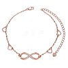 SHEGRACE 925 Sterling Silver Link Anklets JA131B-1