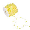Acrylic Round Beaded Link Chains DIY-MB0007-001F-2