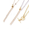 Pendant Necklace & ABS Plastic Imitation Pearl Necklace Sets NJEW-JN02834-4