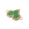 MIYUKI Delica Glass Seed Beaded Heart Links PALLOY-MZ00702-02-6