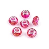 Baking Paint Transparent Glass European Beads GPDL-N004-C14mm-A03-1